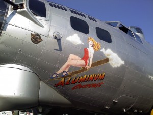 Aluminum Overcast nose art